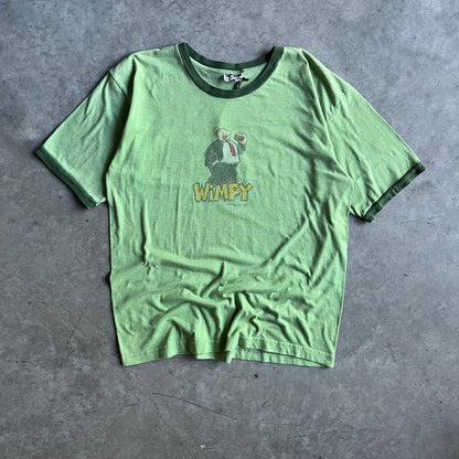 Vintage Wimpy Hamburgers Popeye Ringer Tee