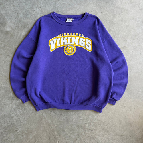 Vintage Minnesota Vikings Arching NFC Logo Sweatshirt