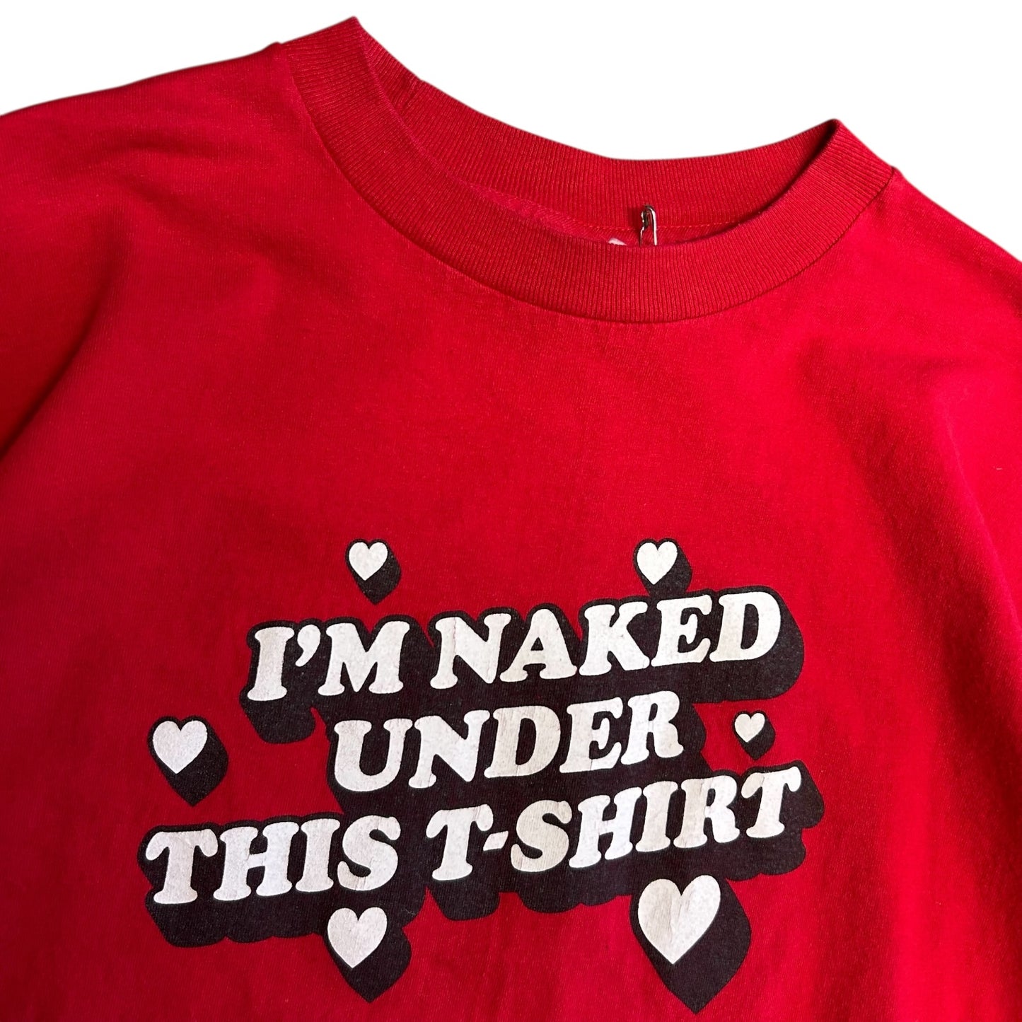 Y2K “I’m Naked Under This Shirt” Quote Tee