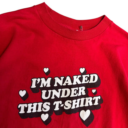Y2K “I’m Naked Under This Shirt” Quote Tee