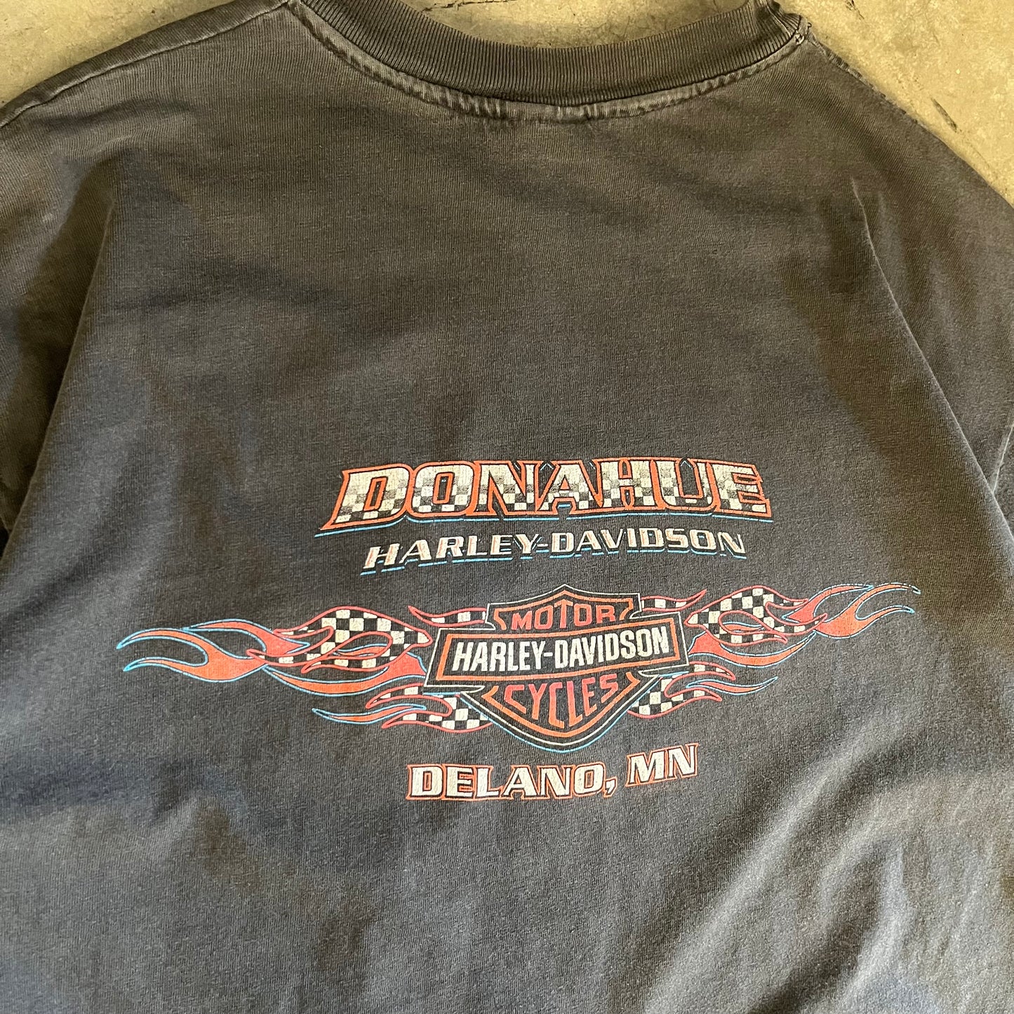 Vintage Harley Davidson Flaming Eagle Head Tee