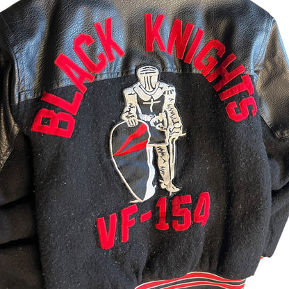 Vintage Youth US Navy VFA-154 Black Knights Varsity Jacket
