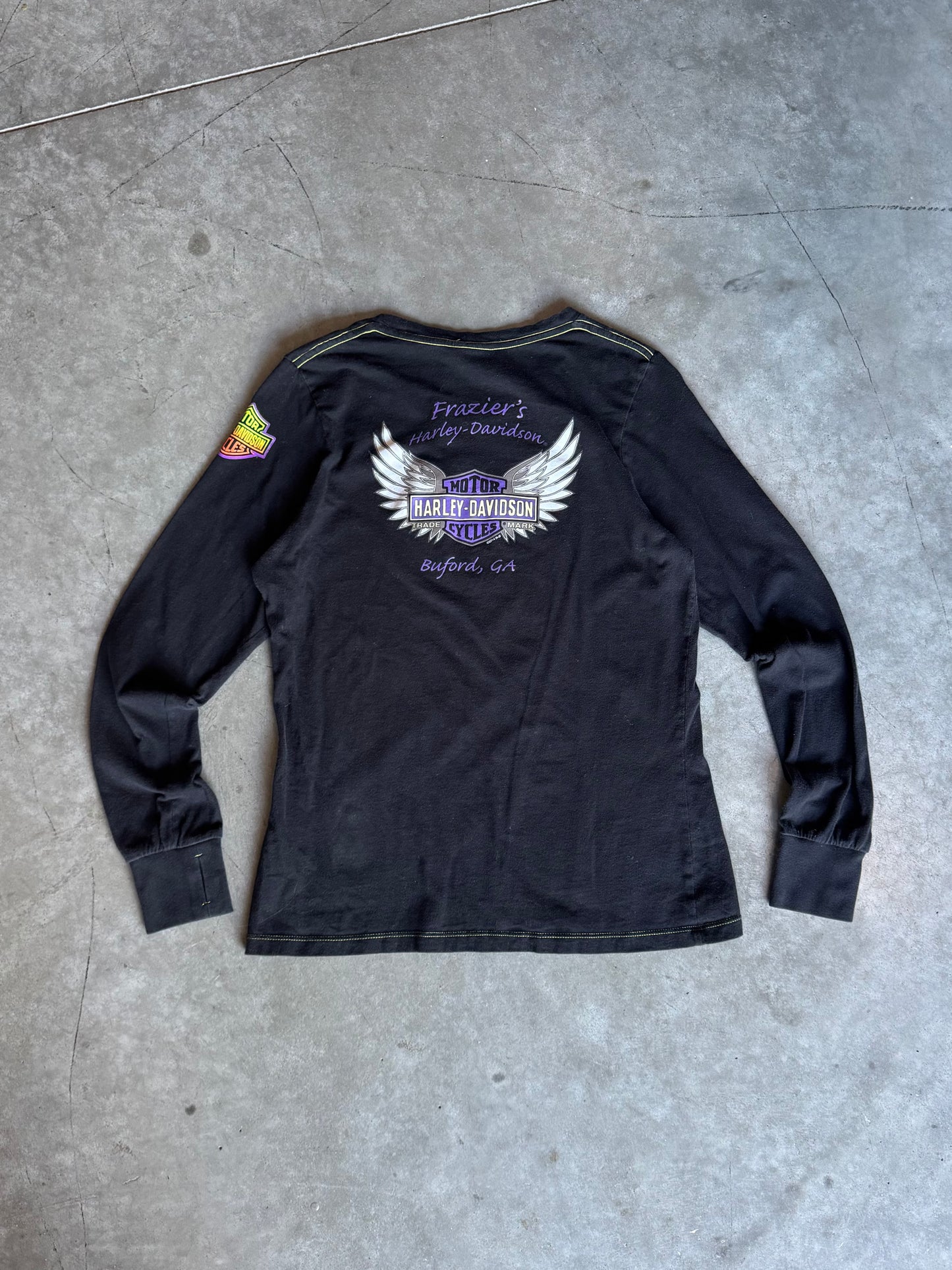 Women’s Harley Davidson Long Sleeve Rainbow Skull