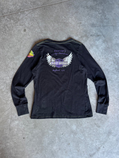 Women’s Harley Davidson Long Sleeve Rainbow Skull