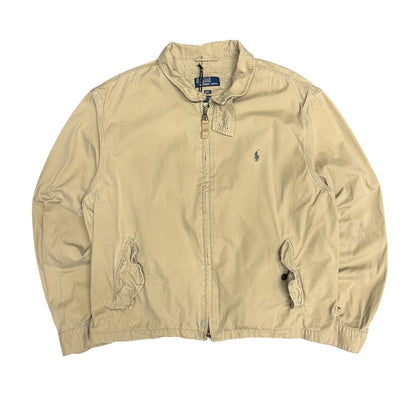 Vintage Polo Tan Zip-Up Harrington Jacket
