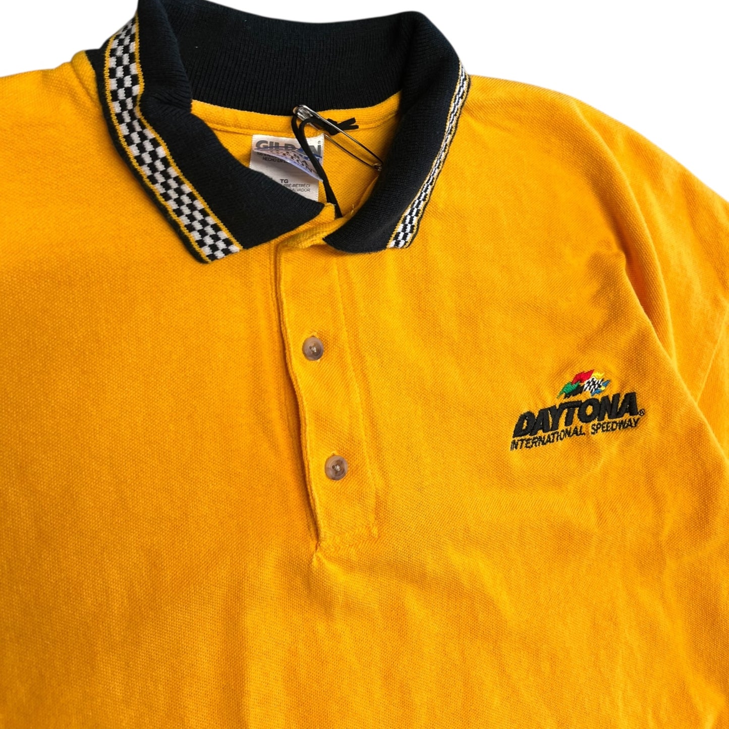 Vintage Daytona International Speedway Checkered Polo