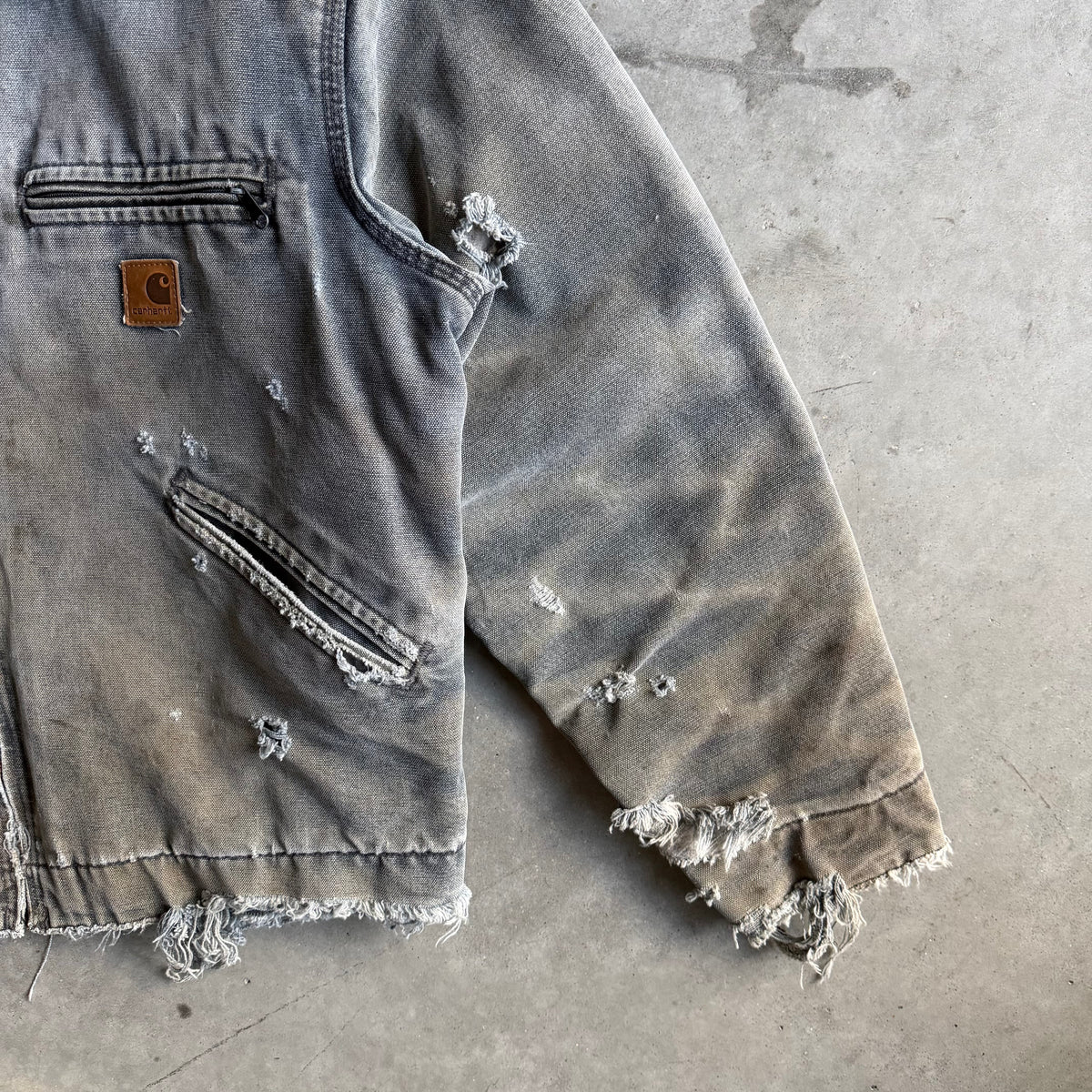 Vintage Thrashed Carhartt ‘J97 PTL’ Petrol Detroit Jacket
