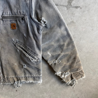 Vintage Thrashed Carhartt ‘J97 PTL’ Petrol Detroit Jacket