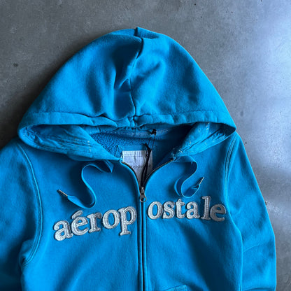 Y2K Women’s Aeropostale Blue & Silver Zip-Up
