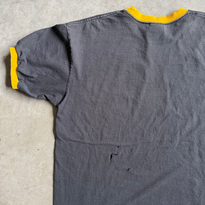 Y2K Nike Iowa Hawkeyes Black & Gold Ringer Tee