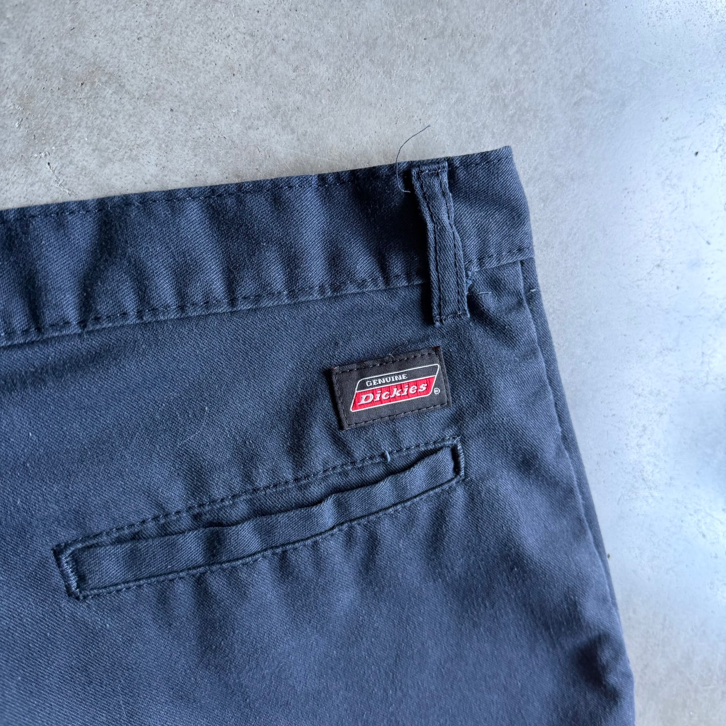 Y2K Dickies Black Patch Navy Chino Shorts