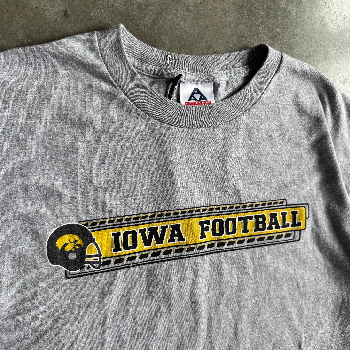 Y2K Iowa Hawkeyes Football Helmet & Spell-Out Tee