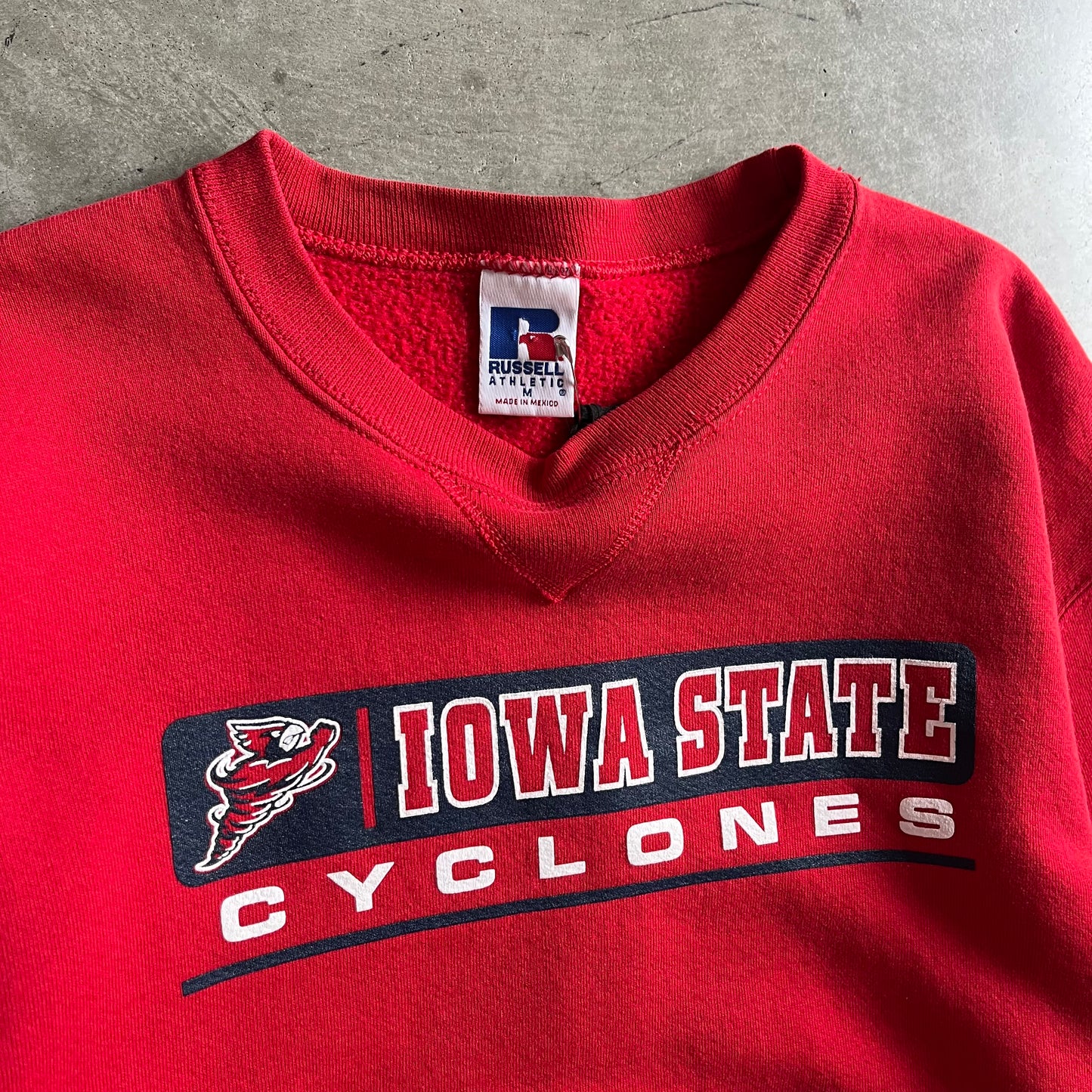 Vintage Russell Iowa State Cyclones Cynado Red & Blue Sweatshirt