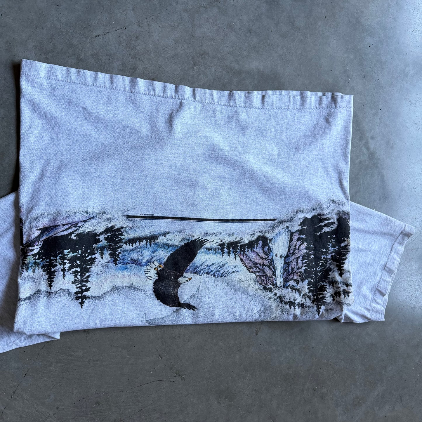 Vintage Glacier Park Montana Eagle Nature Wrap-Around Tee