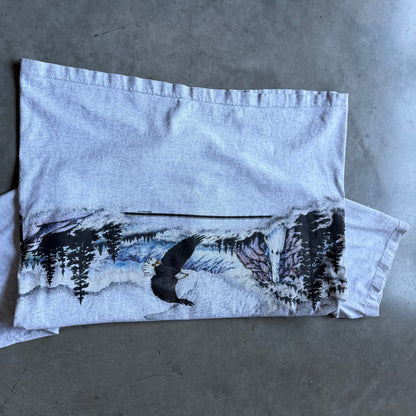 Vintage Glacier Park Montana Eagle Nature Wrap-Around Tee