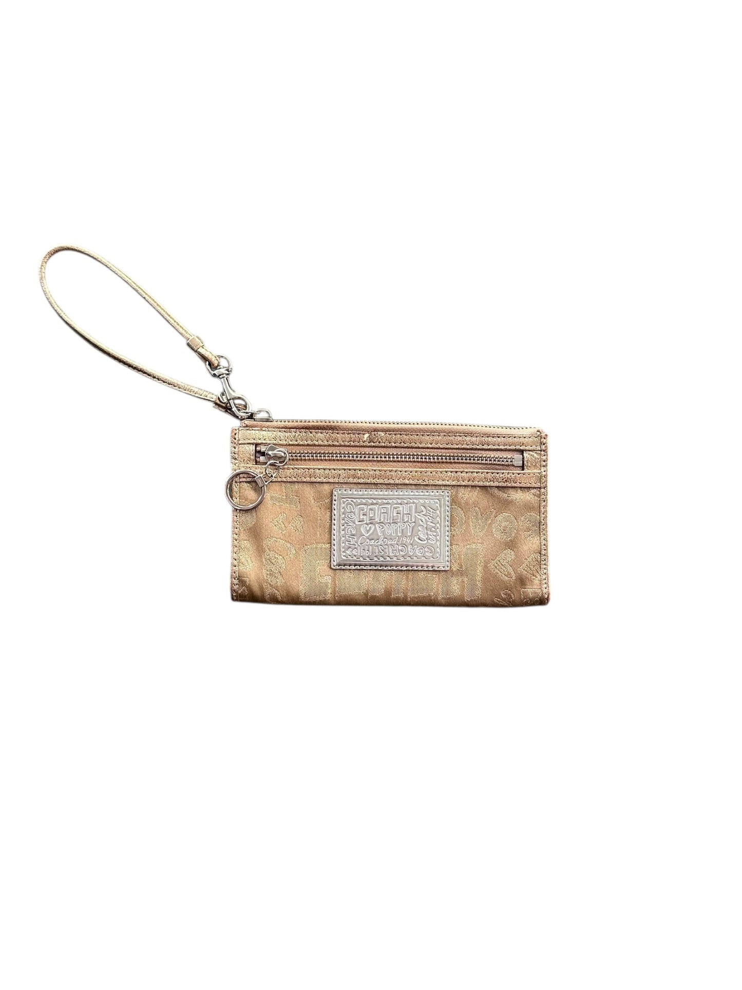 Coach Y2K Poppy Beige/Metallic Wristlet