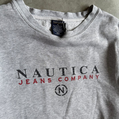 Y2K Nautica Jeans Company Spellout Gray Sweatshirt