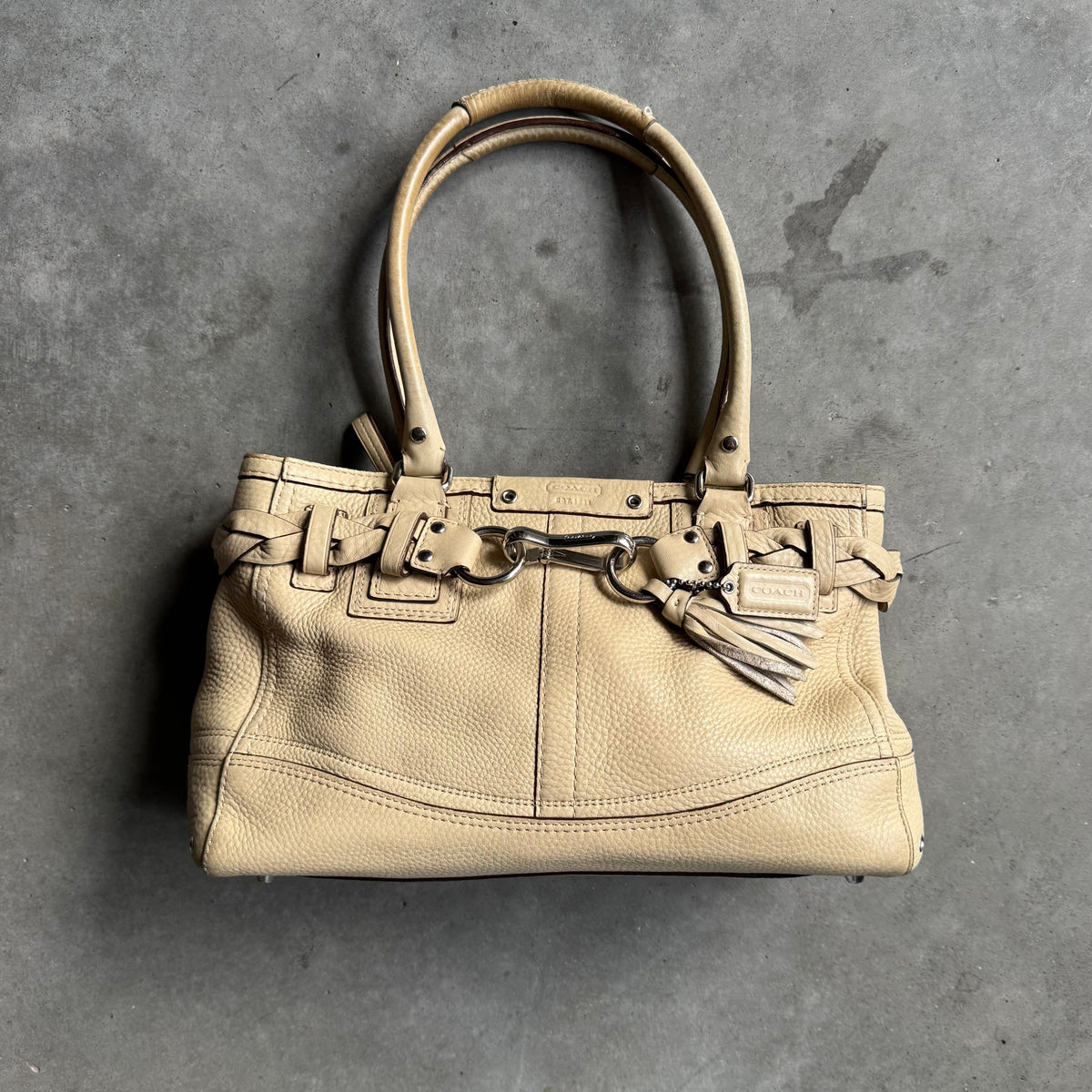 Coach Y2K Hamptons Beige Shoulder Bag