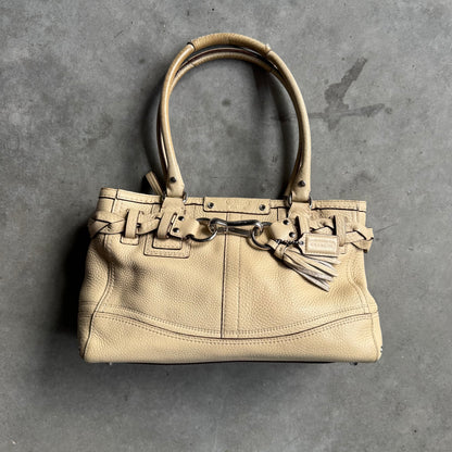 Coach Y2K Hamptons Beige Shoulder Bag
