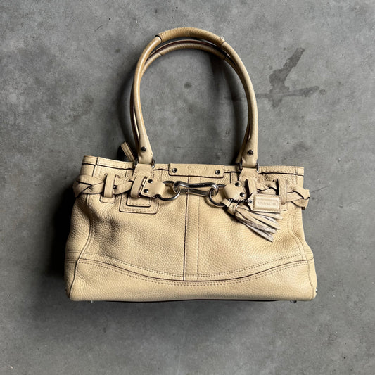 Coach Y2K Hamptons Beige Shoulder Bag