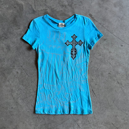 Y2K Vocal Blue Bling Cross Tee