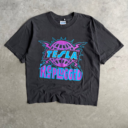 Vintage Tesla Replugged Band T Shirt