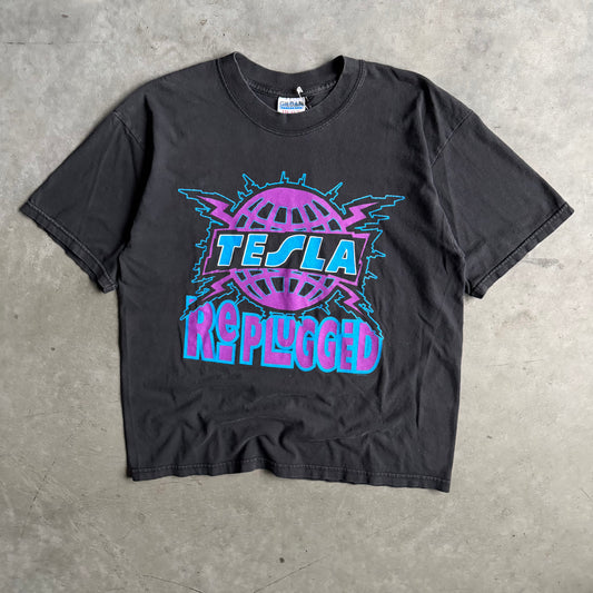 Vintage Tesla Replugged Band T Shirt