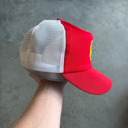 Vintage Shriners Red & White Mesh Trucker Hat