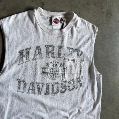 Y2K Harley Davidson Diamond Pattern Logo Sleeveless Tee