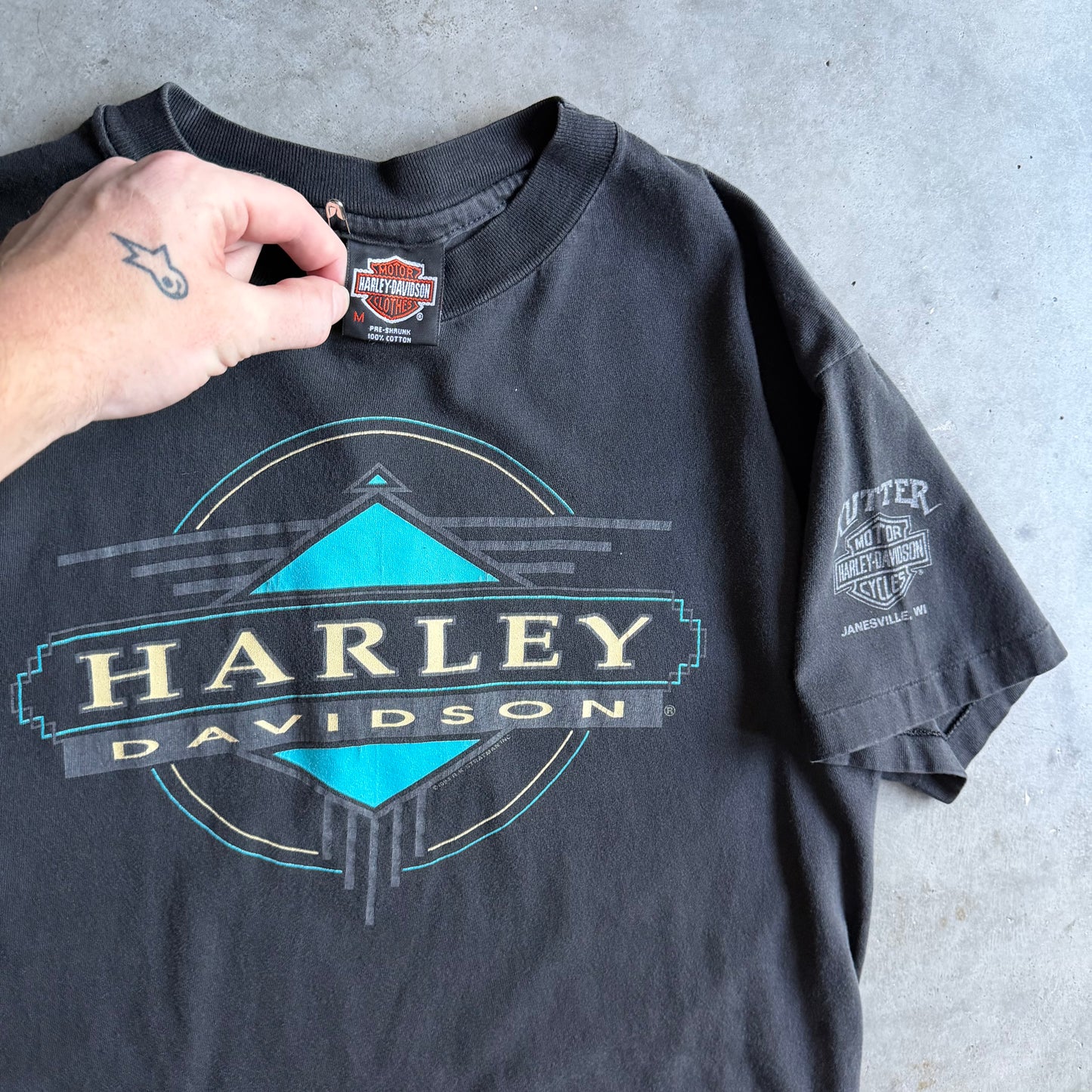 Vintage Harley Davidson Native Logo Tee