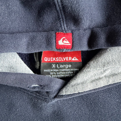 Y2K Quiksilver Boarding Company Embroidered Navy Hoodie