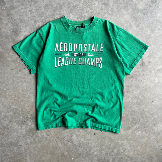 Y2K Aeropostale League Champs Green Tee