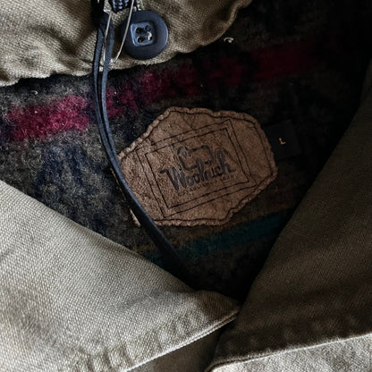 Vintage Woolrich Blanket Lined Olive Barn Coat