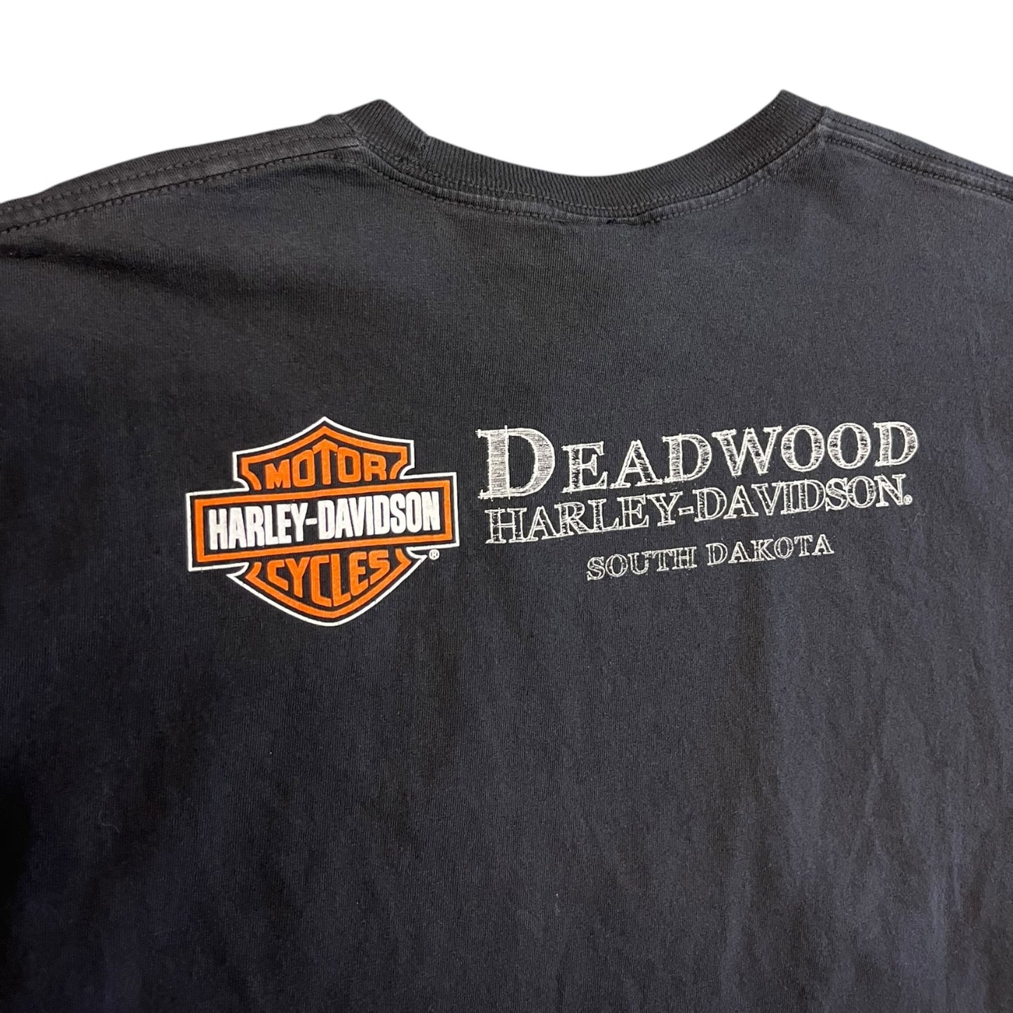 Y2K Harley Davidson Flame Engine Women Tee