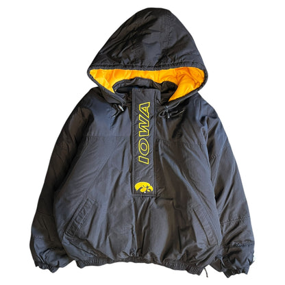 Vintage Starter Iowa Hawkeyes 1/4 Zip Puffer Jacket