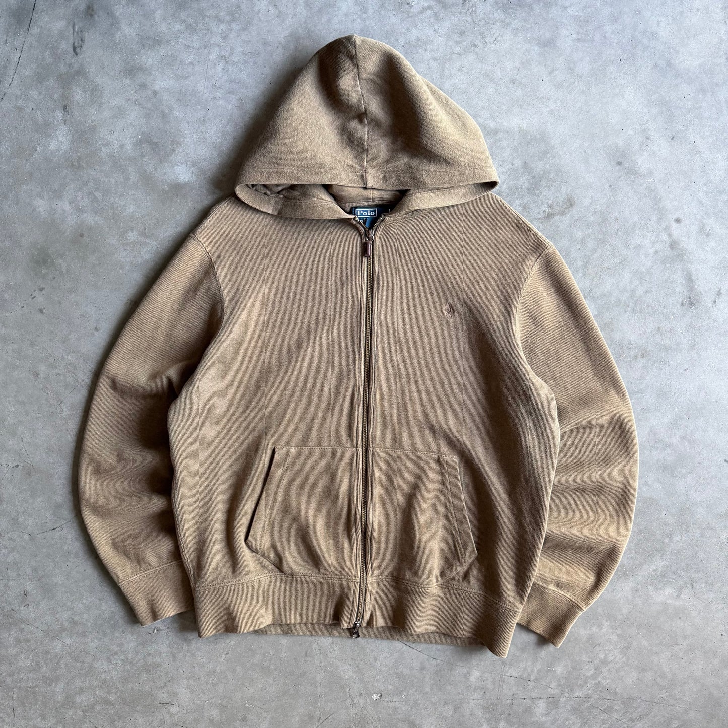 Polo RL Khaki Olive Zip-Up