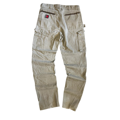 Y2K Wrangler Riggs Light Brown Double Knee Cargos