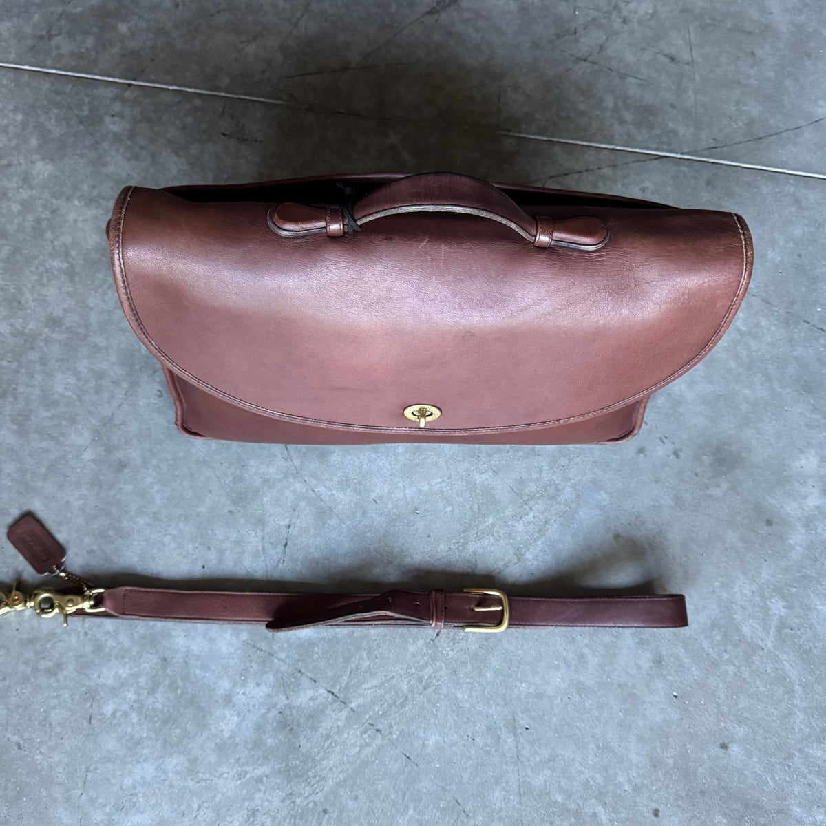 Coach 80s Mahogany Lexington Brief Case Made In United States