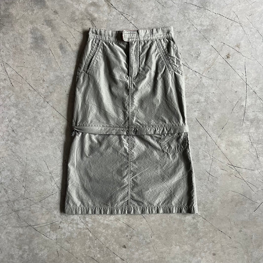 Women’s Y2K Gorpcore Xhilaration Green Convertible Zip Off Maxi Skirt