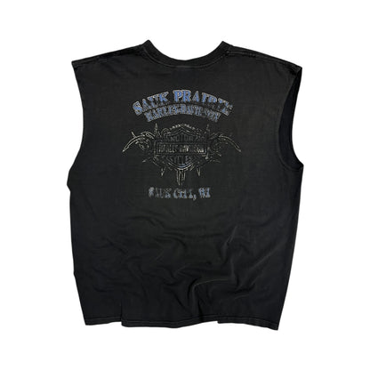 Y2K Harley Davidson Faded Blue Emblem Sleeveless