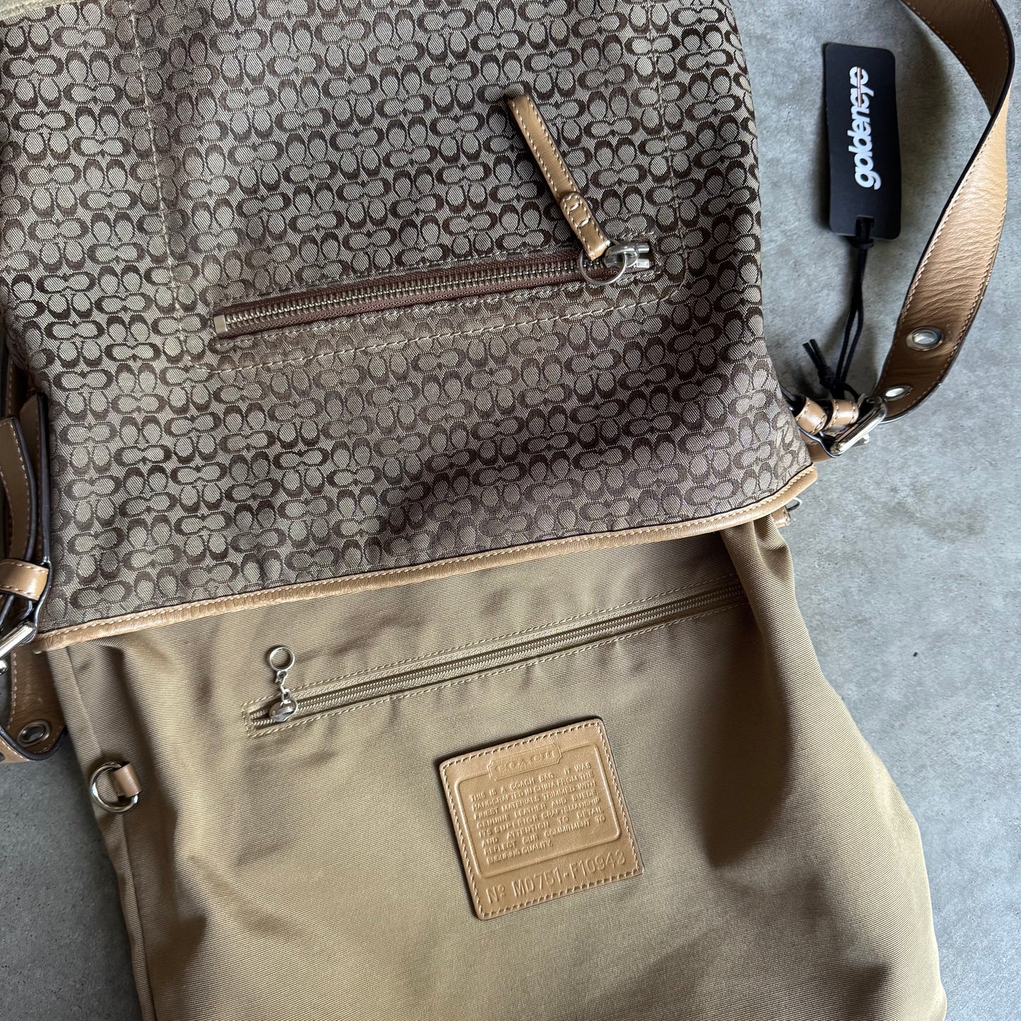 Y2K Coach Jacquard Suede Hobo Shoulder Bag