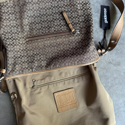 Y2K Coach Jacquard Suede Hobo Shoulder Bag