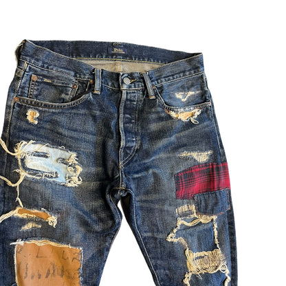 Polo Ralph Lauren Distressed Patchwork Jeans