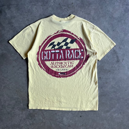 Vintage Gotta Race Dual Big Logo Yellow Tee
