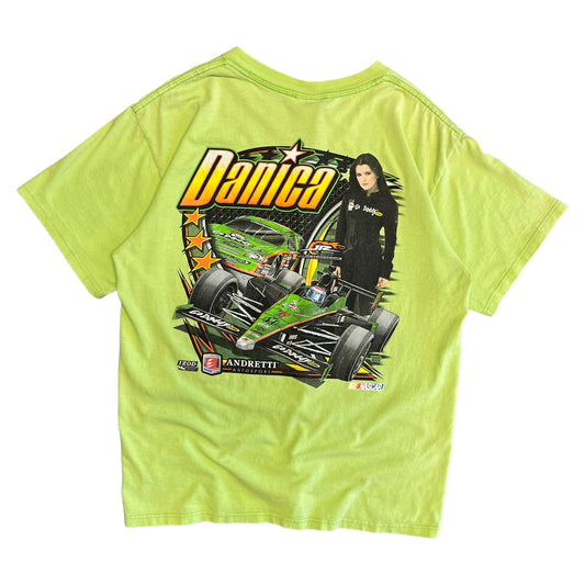 Y2K NASCAR Danica Patrick Light Green T Shirt