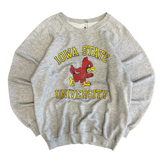 Vintage Iowa State University Cy Grey Raglan Sweatshirt