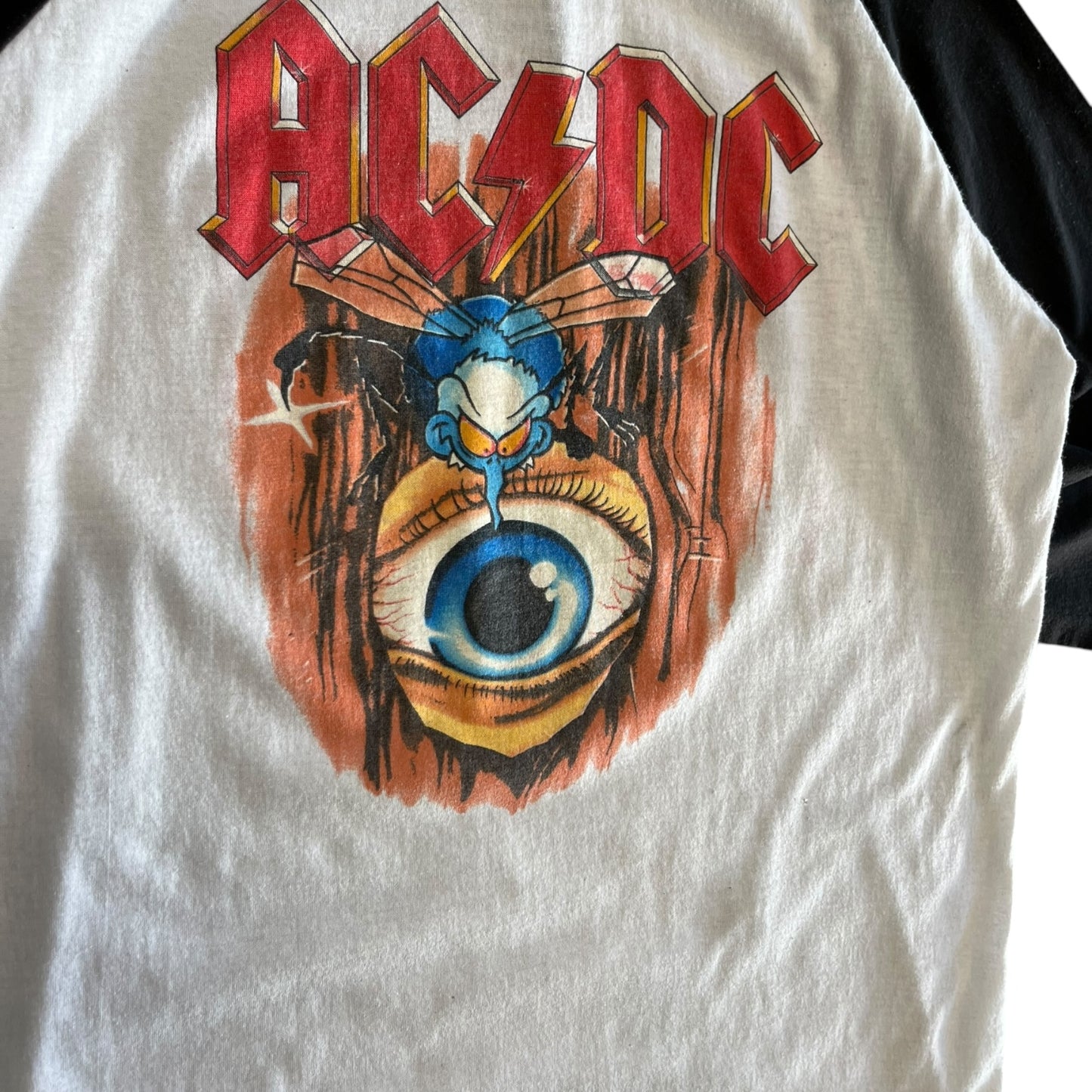 Vintage AC/DC 1985 FLEYE Tour Raglan T Shirt