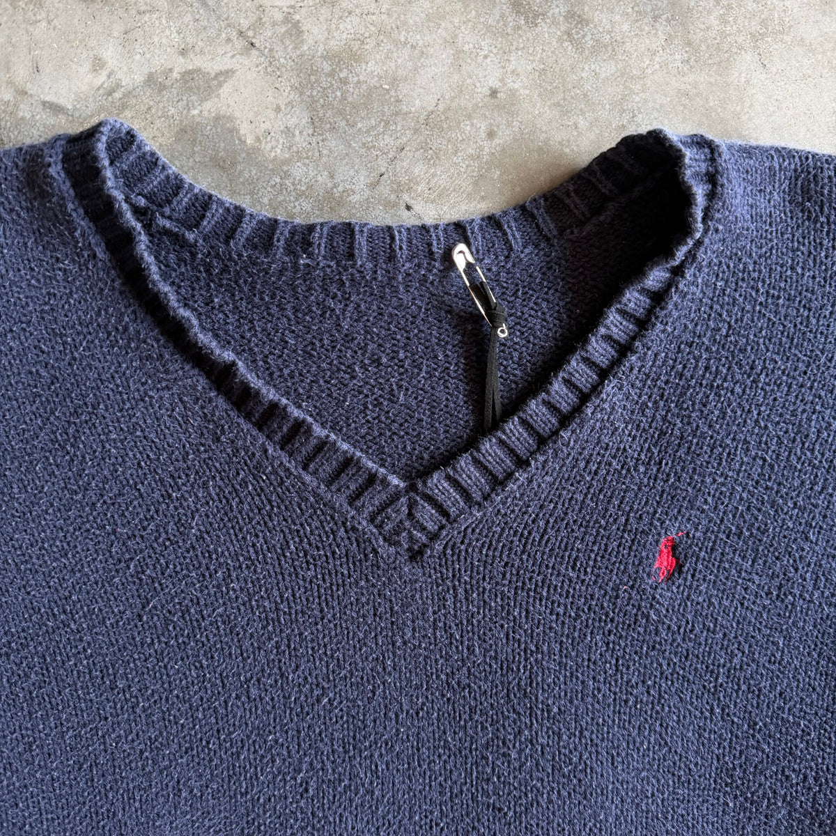 Vintage Polo Ralph Lauren Navy Knit Sweater