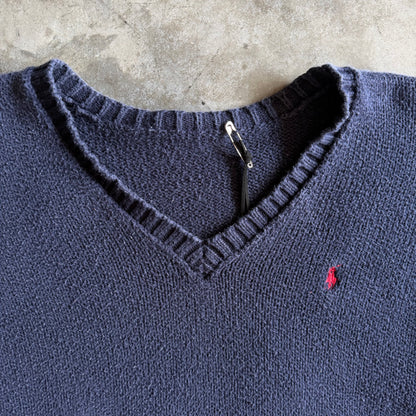 Vintage Polo Ralph Lauren Navy Knit Sweater