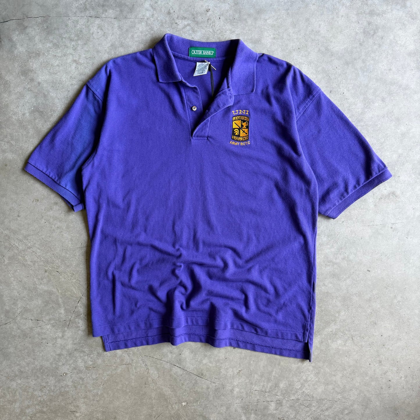 Vintage UNI Army ROTC Purple Polo